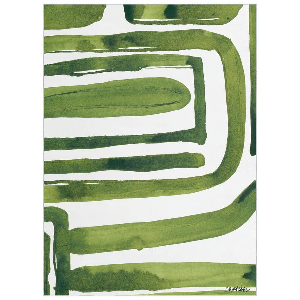 Green 8' x 10' Labyrinth II Washable Abstract Art Area Rug Power-loomed Heavenly Softness with Non-Slipping Backing price history on PriceWatchPro