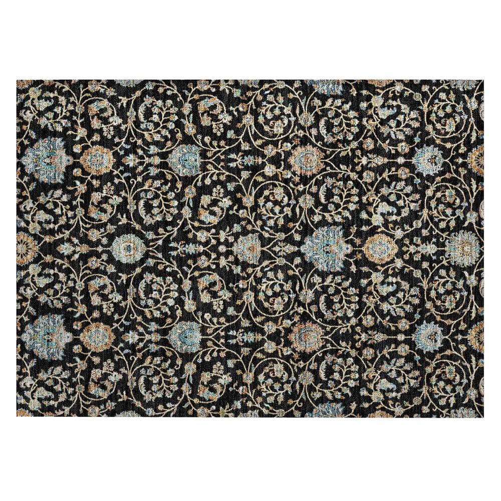 Chantille Machine Washable Indoor/Outdoor Abstract ACN2758 Black 2 ft. x 3 ft. Accent Rug price history on PriceWatchPro