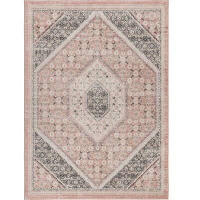 Lr Home Dune Soft Pink Gray 7 Ft 9 In, Light Pink Rugs