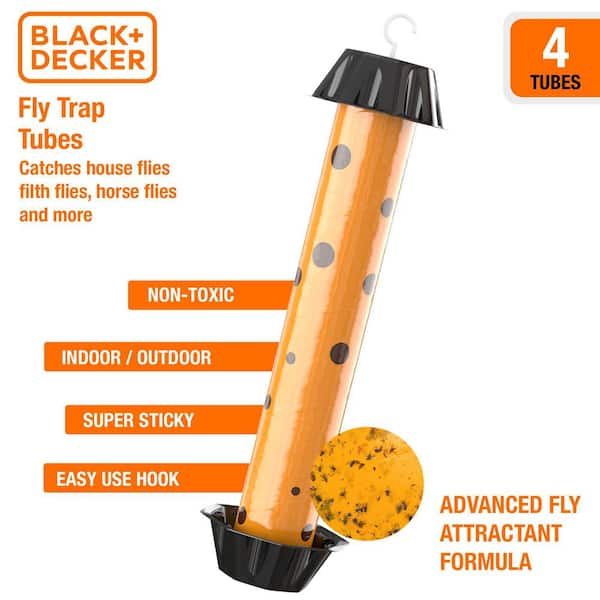 Black+decker Fly Traps for Indoors for House- Mosquito Trap & Fly Traps Outdoor (4-Pack)
