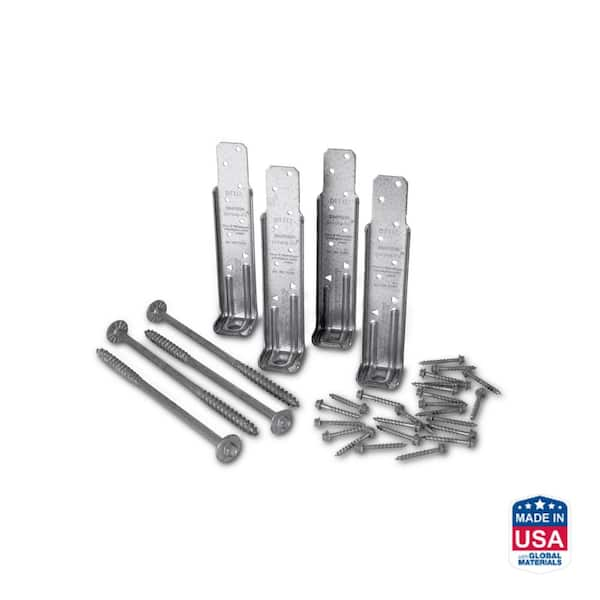 Simpson Strong-Tie DTT ZMAX Galvanized Deck Tension Tie Kit for 2x Nominal Lumber with Screws (4-Pack)