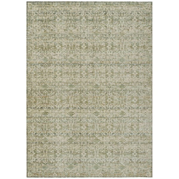 Chantille Machine Washable Indoor/Outdoor Abstract ACN2152 Sage 8 ft. x 10 ft. Area Rug