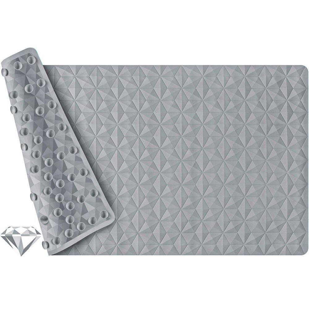 28 in. x 16 in. Non Slip Natural Rubber Bathtub Mat in Gray with 241 Suction Cups, Fatigue Relief, Machine Washable price history on PriceWatchPro