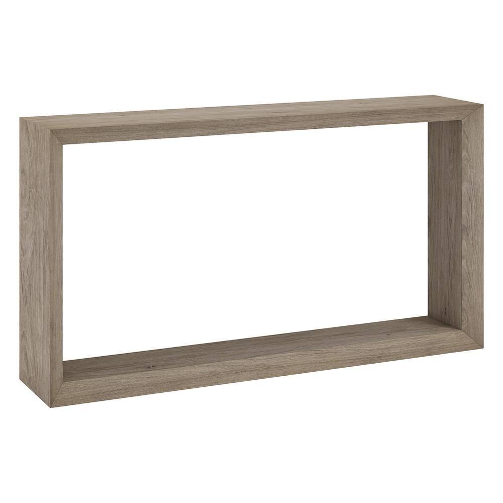 Meyer&Cross Osmond 55 in. Antiqued Gray Oak Rectangle MDF Top Console Table