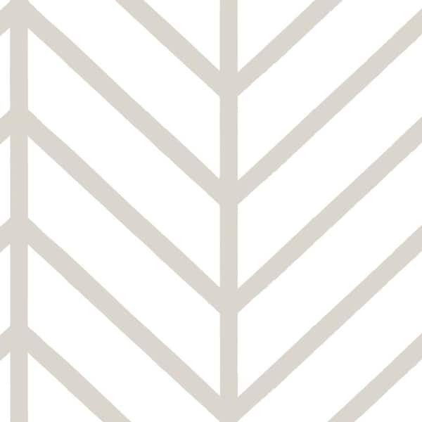 Unbranded Herringbone Line Beige Peel and Stick Vinyl Wallpaper