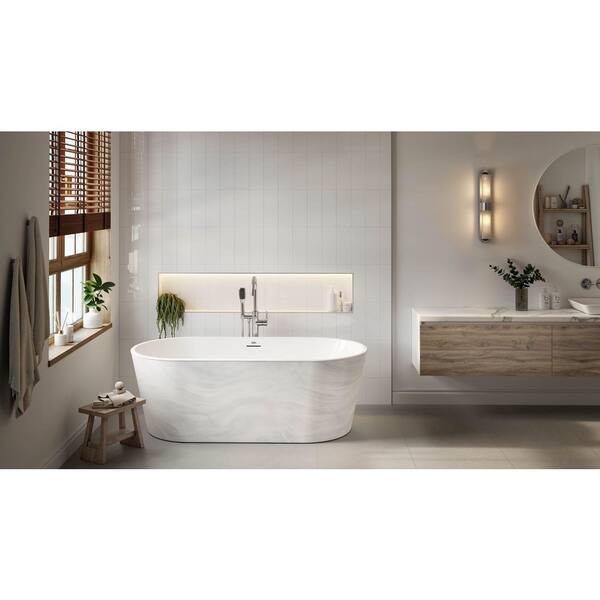 Jacuzzi CELESTE 59 in. x 32 in. Soaking Bathtub with Center Drain