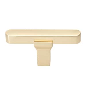 2-1/4 in. Champagne Gold Finish Solid Flat T-Bar Cabinet Knob (10-Pack)
