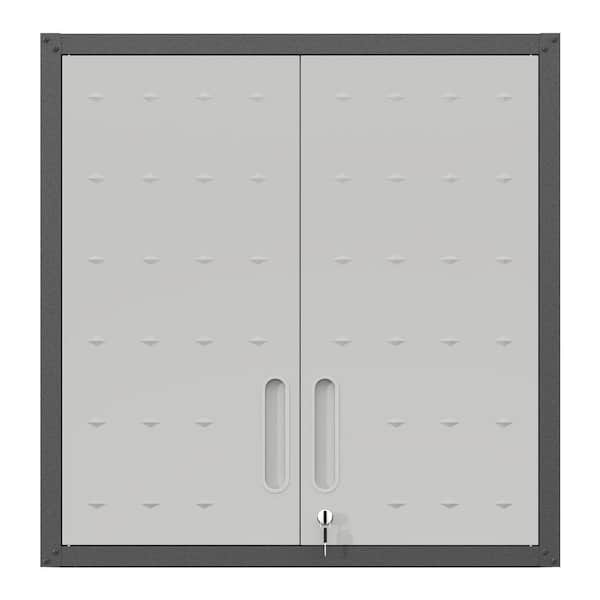 2-Door + 1 Shelf 30.31"H Metal Heavy-Duty Garage Side Tool Storage Cabinets & Lockers, Wall-Mounted Tool Storage Cabinet