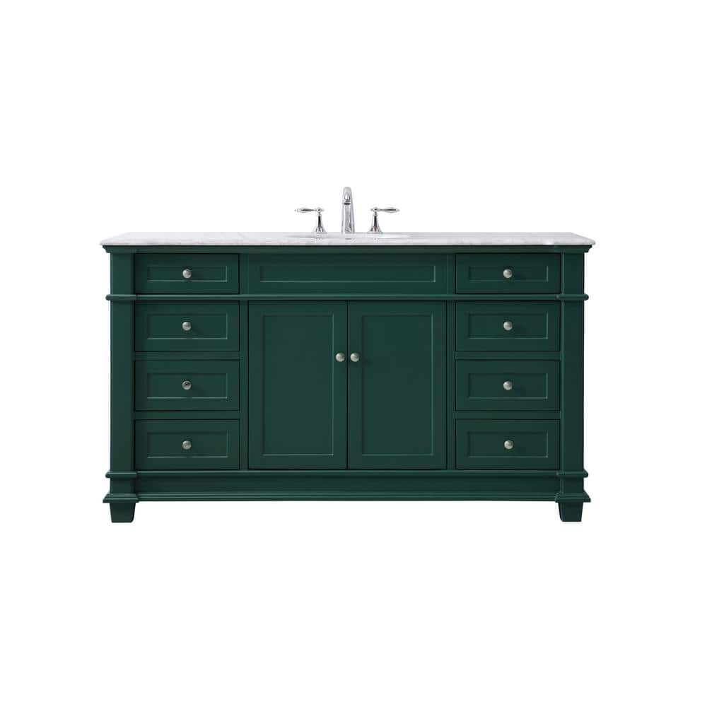 Timeless Home 60 in. W x 21.5 in. D x 35 in. H Single Bathroom Vanity in Gr