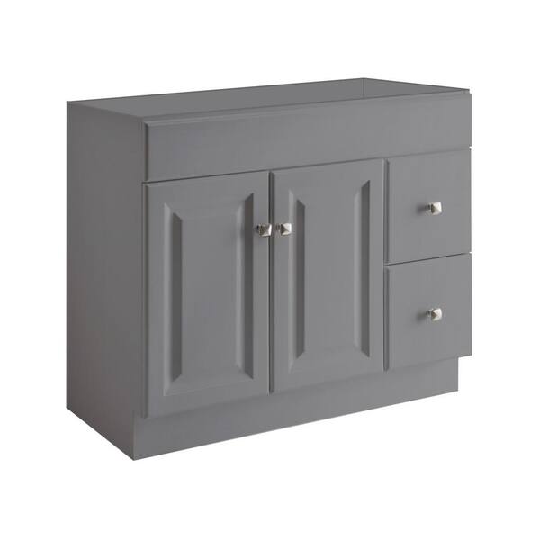 Design House Wyndham 36 in. W x 21 in. D Ready to Assemble Bath Vanity Cabinet Only in Gray