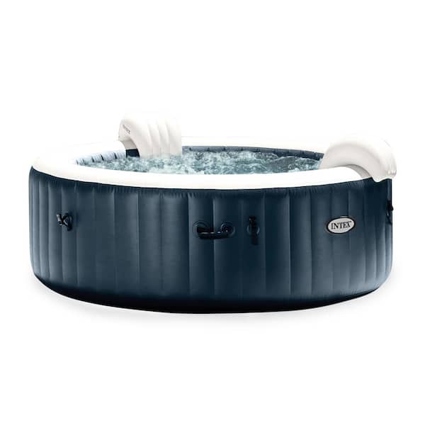 Intex PureSpa Plus 6-Person 170 AirJets Inflatable Round Hot Tub Set, Blue
