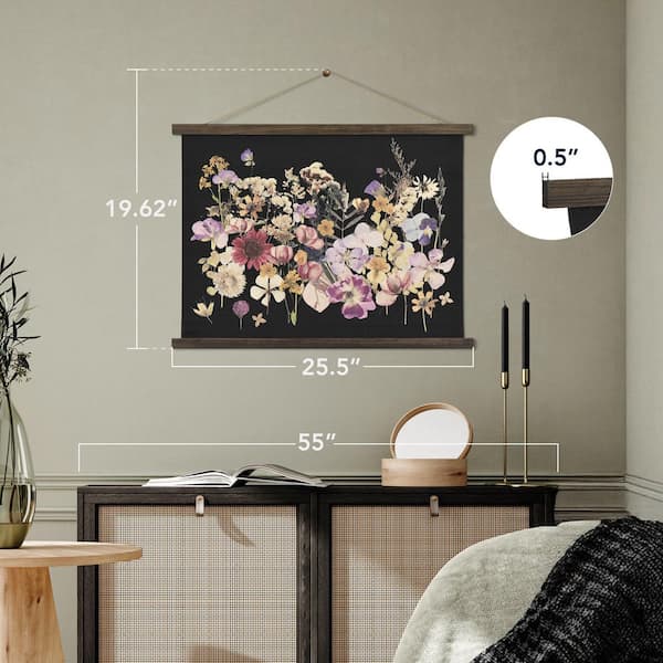 American Art Decor Framed Dried Flowers Tapestry Wall Art