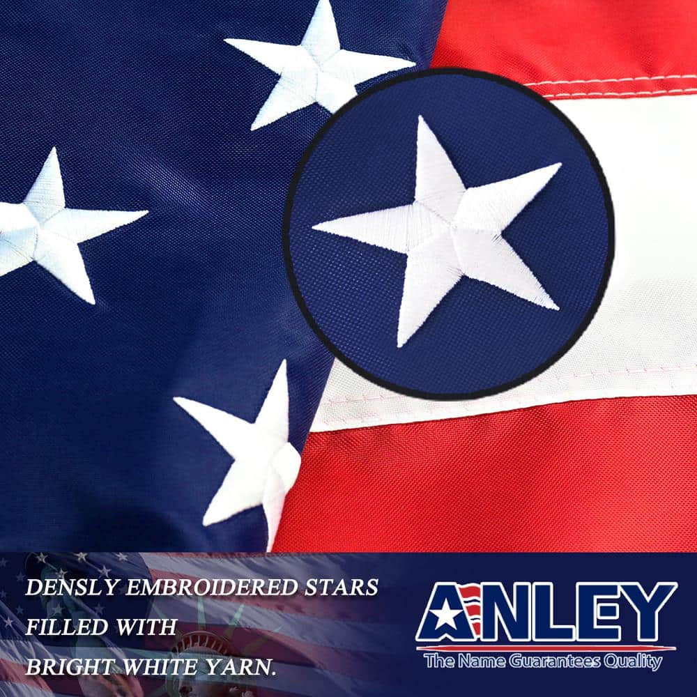 4x6 Foot Heavy Duty Nylon American Flag with Embroidered Stars