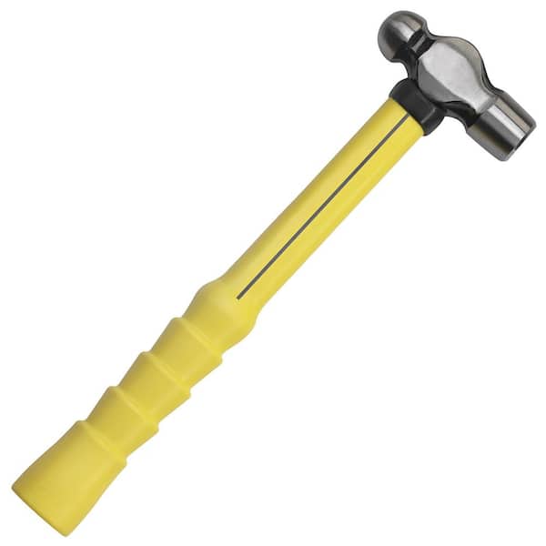 16 Oz. Ball Pein Hammer with Forged Carbon Steel Head and 14 in. Ergo Power Fiberglass Handle with Non-Slip Super Grip