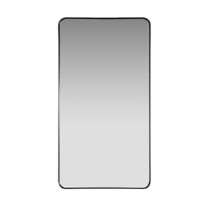 Mutriku 24 in. W x 45 in. H Rectangle Aluminum Framed Wall Bathroom Vanity Mirror in Black