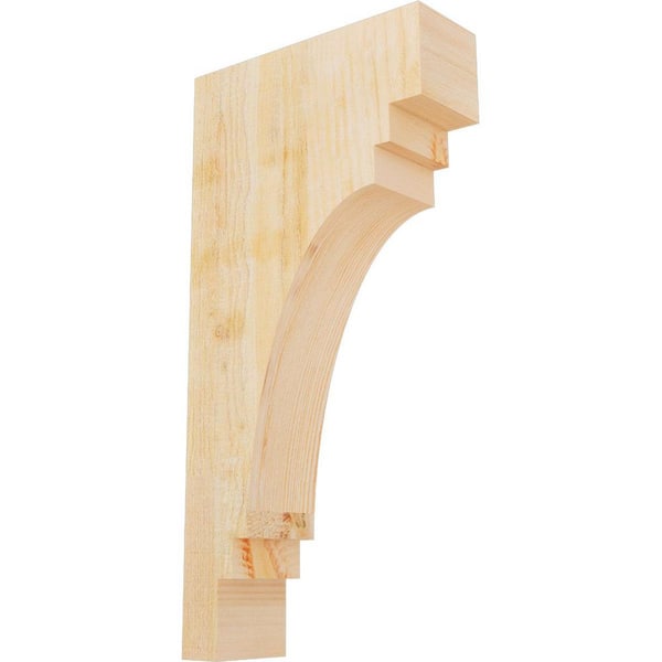 Ekena Millwork 4 in. x 12 in. x 24 in. Douglas Fir Pescadero Rough Sawn Corbel