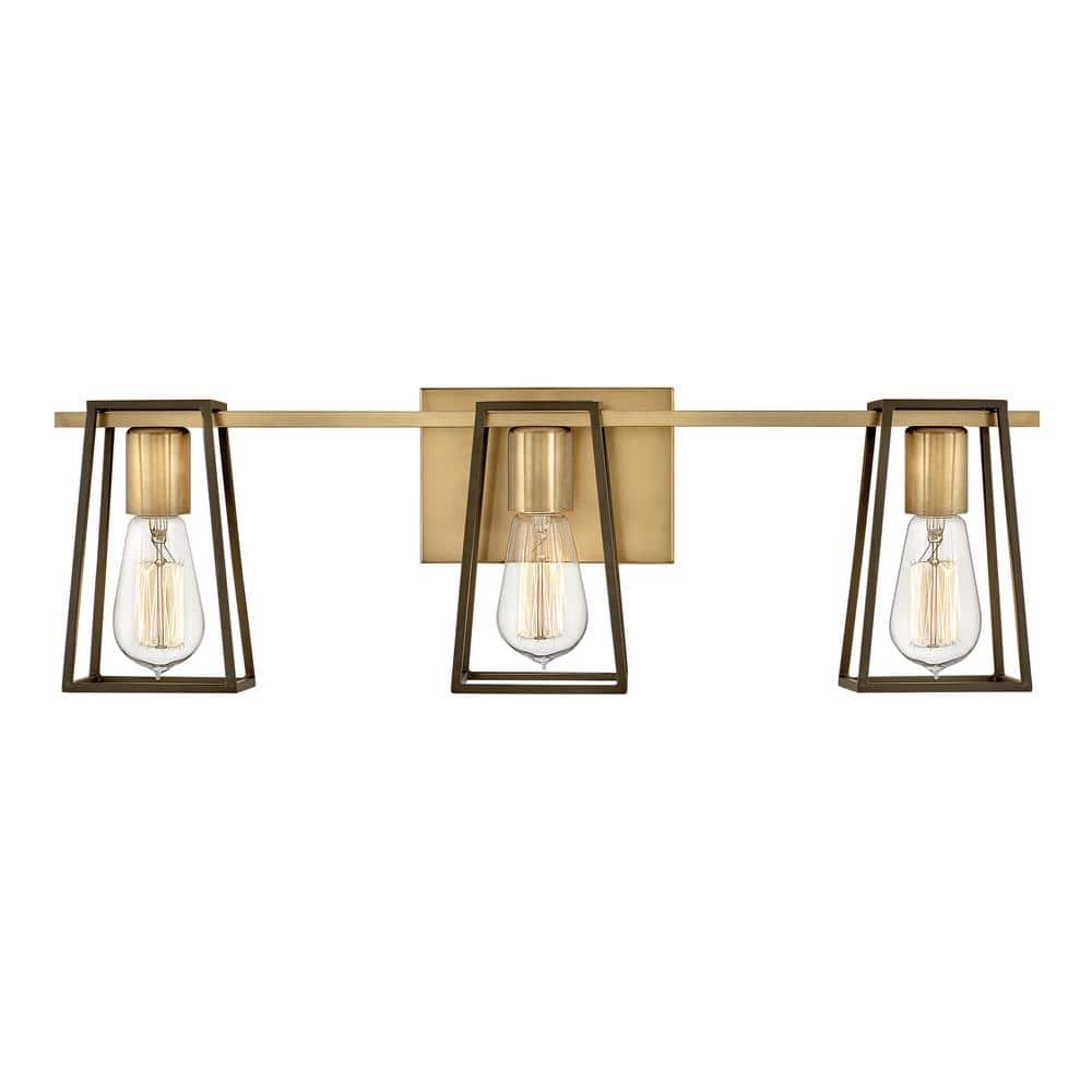 Heritage Brass and Bronze 3-Light Dimmable Bath Light