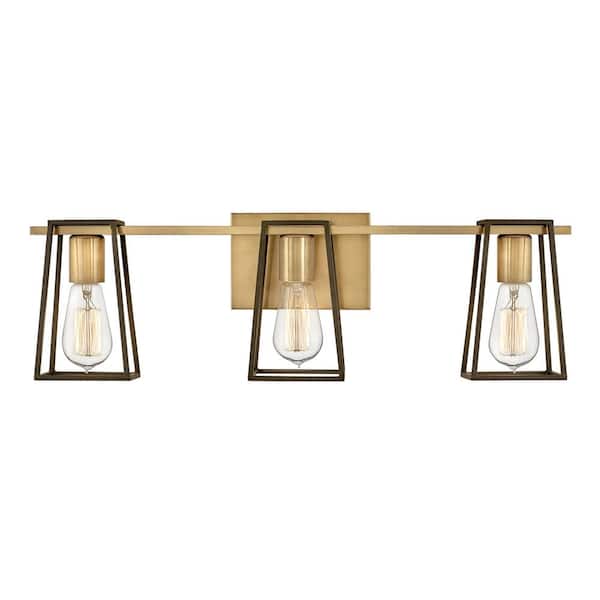 HINKLEY Filmore 24.0 in. 3 Light Heritage Brass Vanity Light