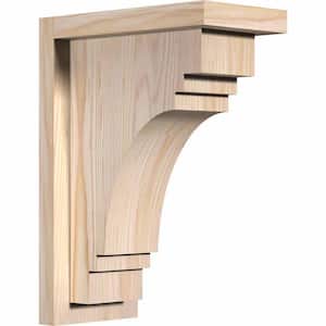 5-1/2 in. x 10 in. x 14 in. Douglas Fir Pescadero Smooth Corbel with Backplate