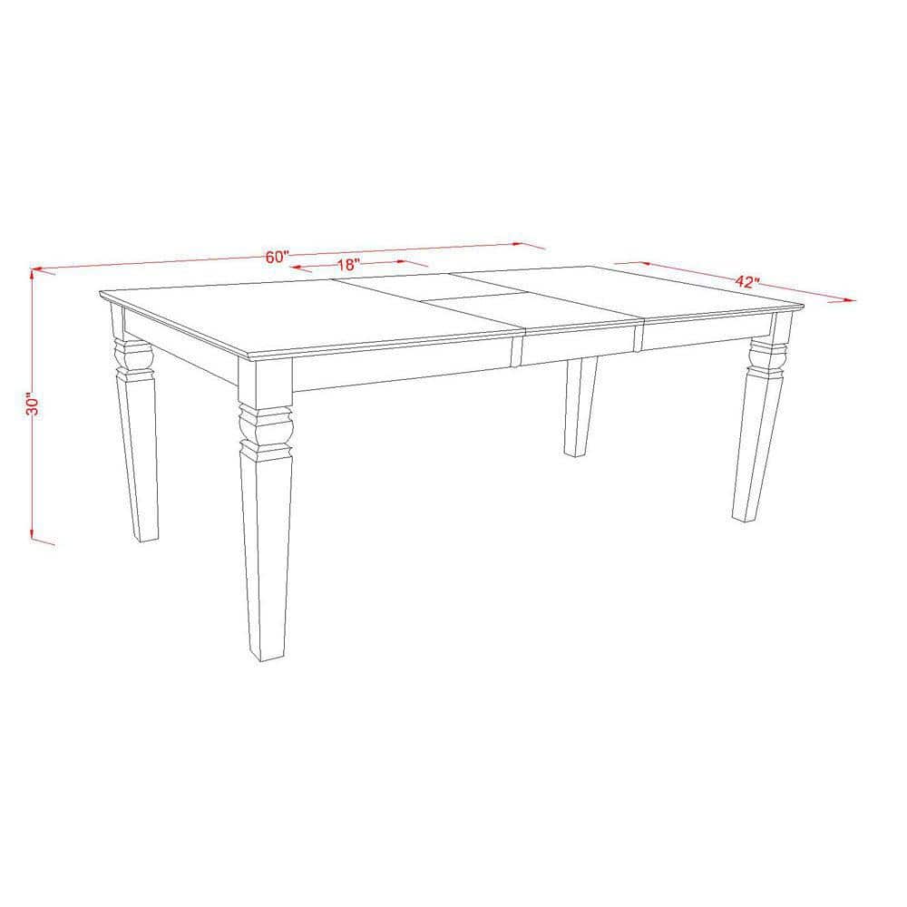 Linen White Extendable Dining Set with 4 Upholstered Parsons Chairs