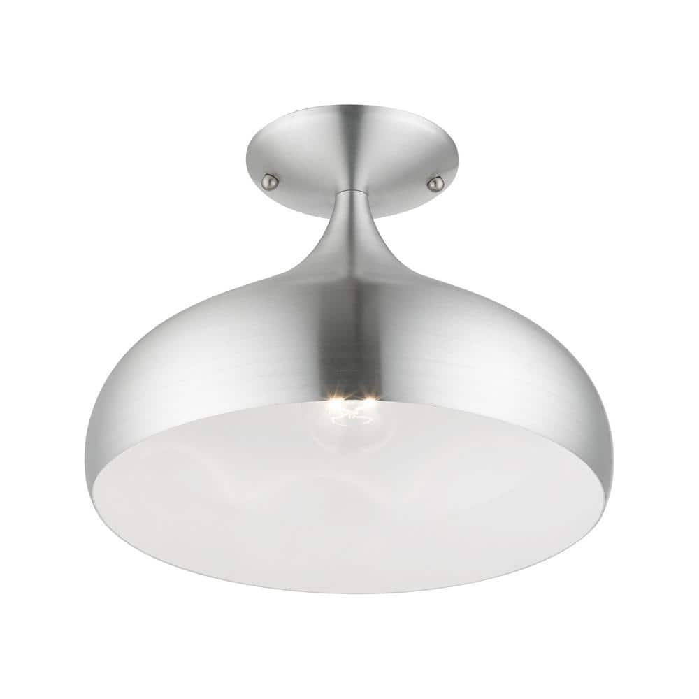 Amador Transitional Teardrop Flush Mount in Brushed Aluminum