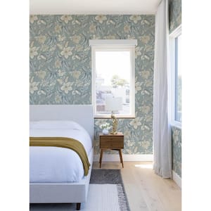Crestwood Sky Blue Matte Crowned Crane Non-Pasted Non-Woven Paper Wallpaper