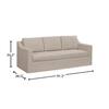 StyleWell Daphne 91.7 in. Skirted Upholstered Queen Size Sofa Bed in Oatmeal 113A062OAT