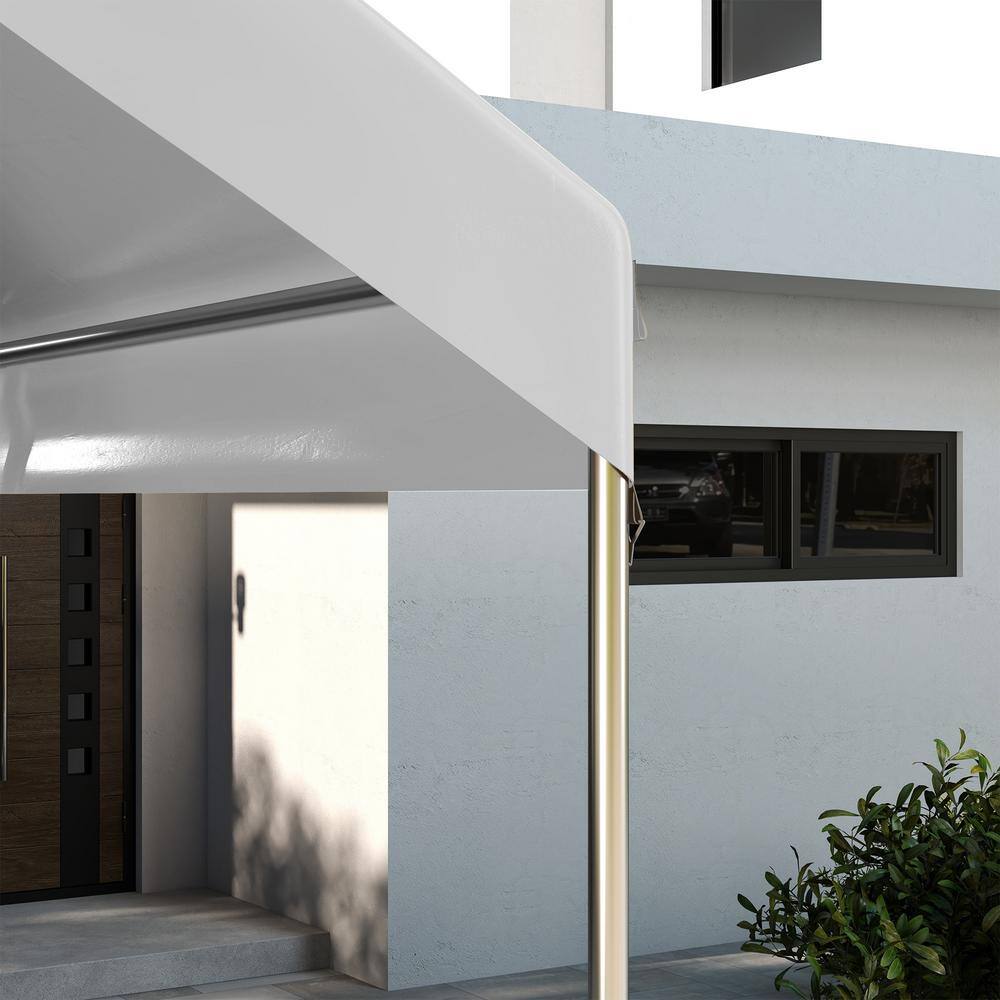 White Polyethylene Carport Replacement Canopy Cover with Bungee Cords