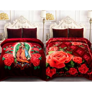 Virgin Mary 77"x87" Reversible Printed Polyester Fleece Mink Warm Thick Winter Blanket