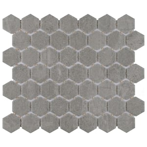 Liverpool Hex Light Grey 10 in. x 11-3/8 in. Ceramic Mosaic Tile (0.81 sq. ft./Each)