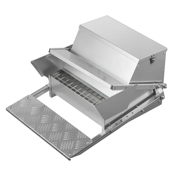 Automatic Chicken Feeder, 16.7 x 18.9-21.3 x11. 0 in. Galvanized Steel Construction, Poultry Feeder, Greenhouse