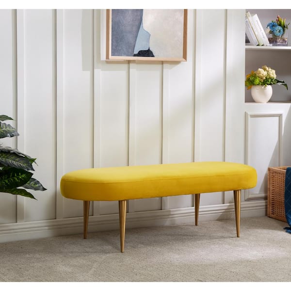 SAFAVIEH Corinne Marigold Entryway Bench 48.43 in.