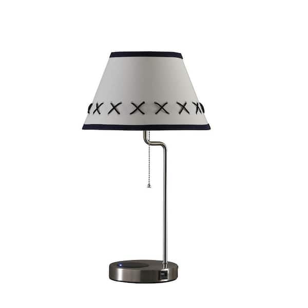 20 in. Shelby Modern Craft Table Lamp with USB Charging Station