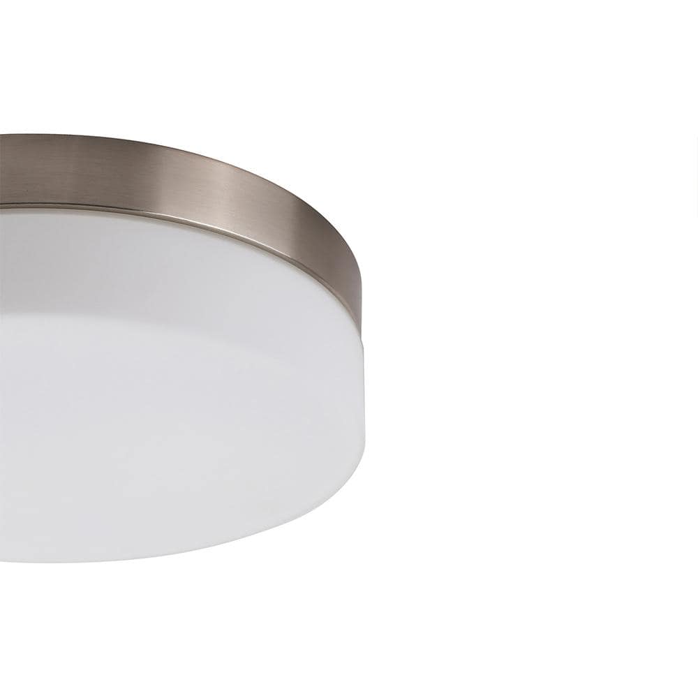 11.25" Brushed Nickel LED Flush Mount Ceiling Light