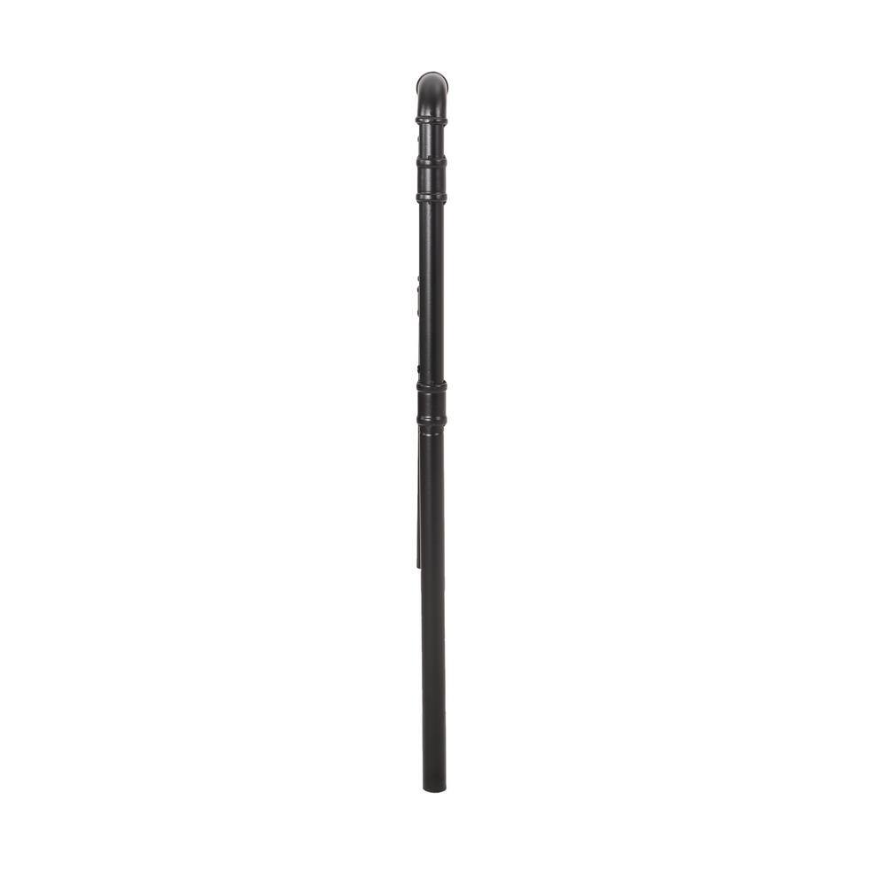Industrial Black Iron Queen Headboard with Pipe Slat Design