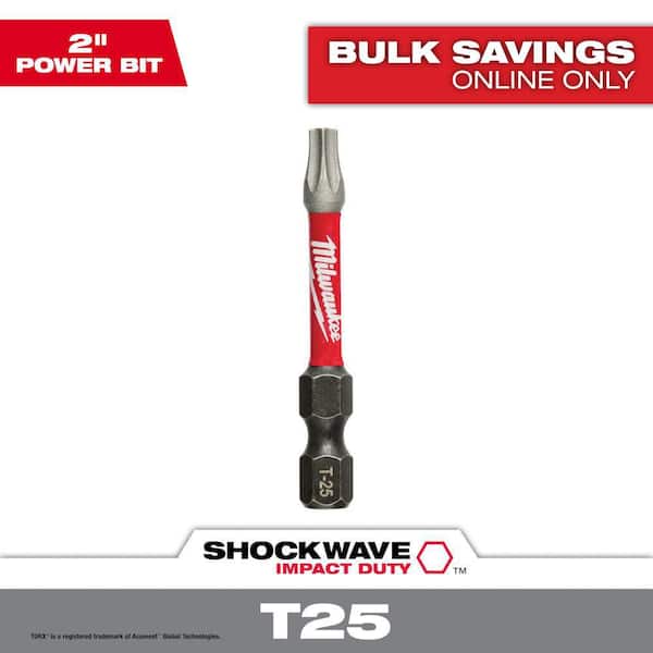 SHOCKWAVE Impact Duty 2 in. T25 Torx Alloy Steel Screw Driver Bit (1-Pack)