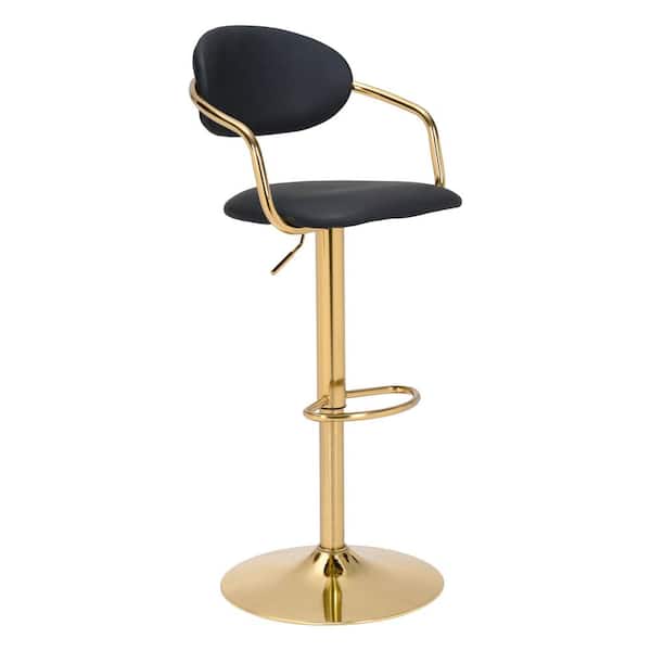 ZUO Gusto Black 100% Polyurethane Bar Chair
