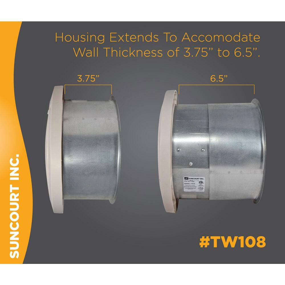Off-White Wall Mounted Room-to-Room Air Transfer Fan