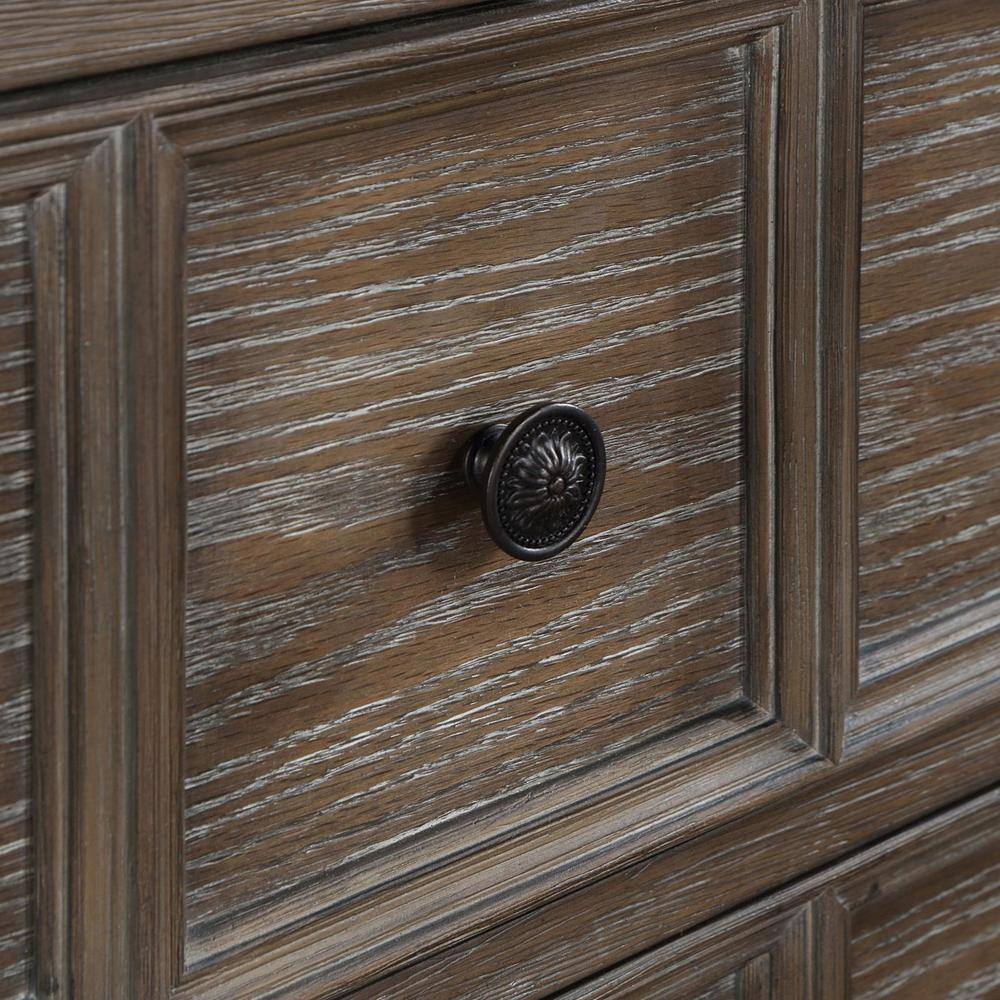 Emmett Walnut 3-Drawer Traditional Wood Nightstand