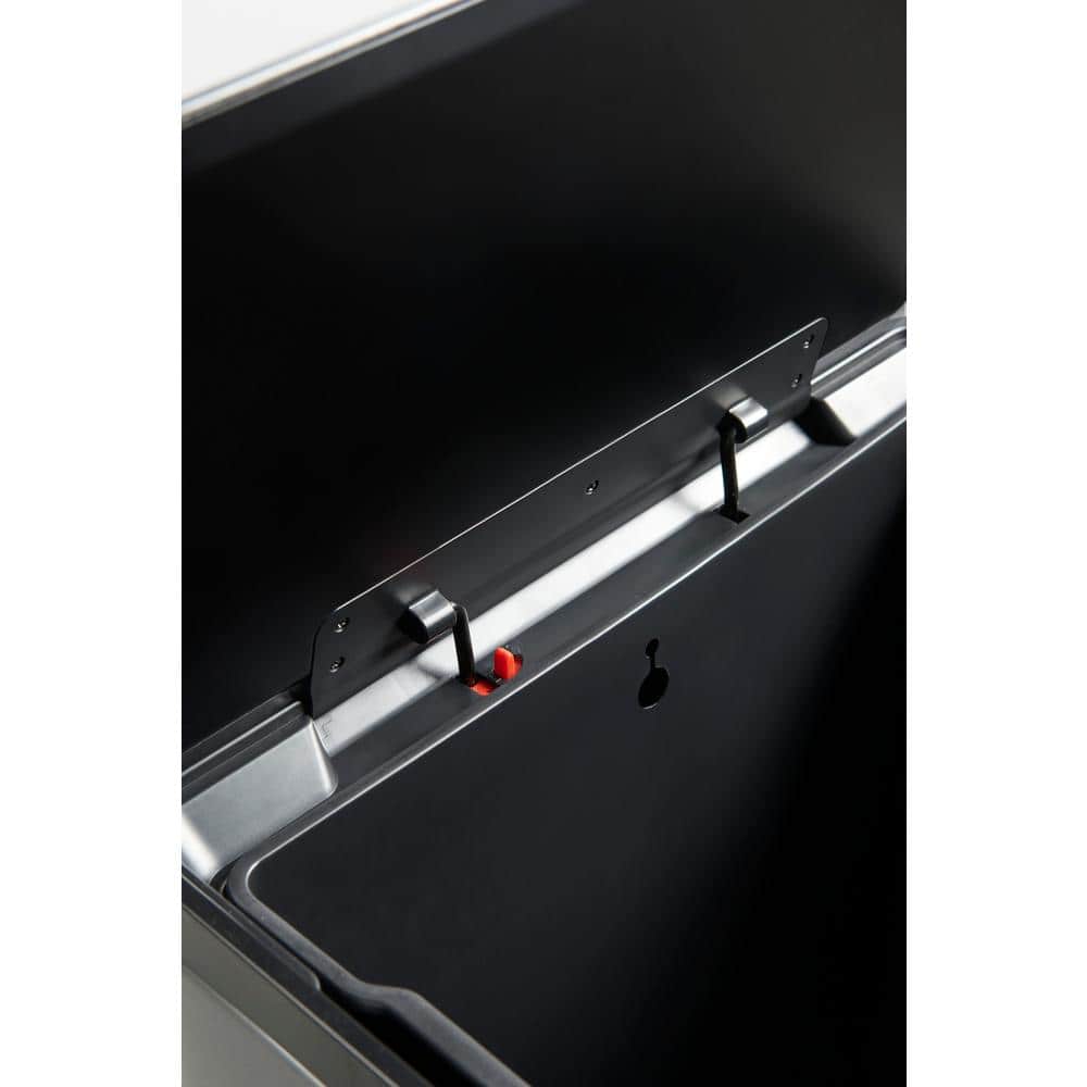 Charcoal Stainless Steel 12 Gallon Pedal Trash Can