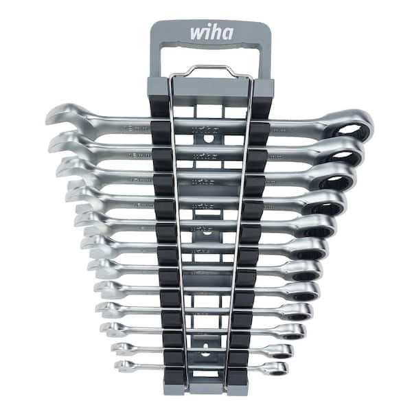 12 Piece Combination Ratchet Wrench Set-Metric