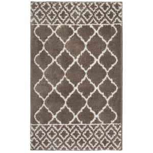 Horizon Fountainbleau Grey 27 in. x 45 in. Polyester Machine Washable Bath Mat