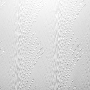Cloisters Paintable Luxury Vinyl White & Off-White Wallpaper Sample