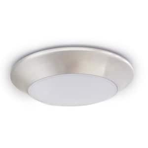 Prescott 7 in. Satin Nickel Recessed LED Kit