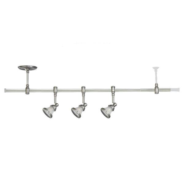 Generation Lighting Ambiance 3-Light Antique Brushed Nickel/Satin Etched Transitions Directional Track Lighting Kit