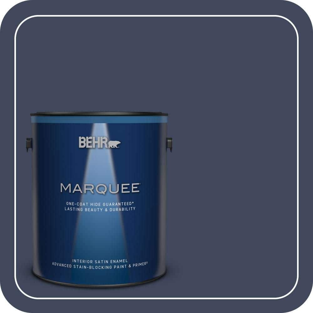 1 gal. #S530-7 Dark Navy Satin Enamel Interior Paint & Primer price history on PriceWatchPro
