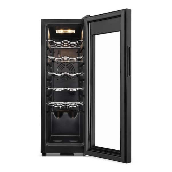 19.29 25 Bottle Single Zone Freestanding Wine Refrigerator & Beverage  Cooler