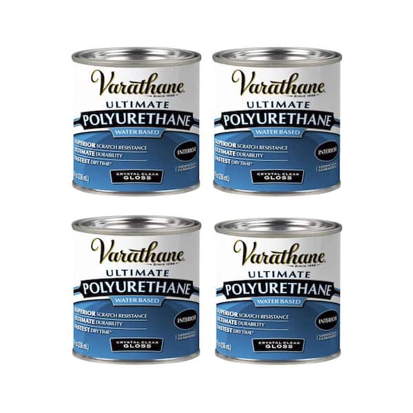 Varathane 8 oz. Clear Gloss Water-Based Interior Polyurethane (4-Pack)