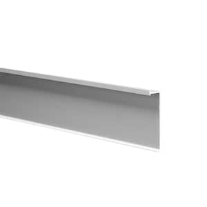 Novorodapie Eclipse Matt Silver 1/2 in. x 4 in. x 98-1/2 in. Aluminum Tile Edging Trim