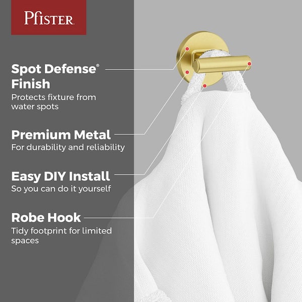 Capistrano Knob Robe/Towel Hook in Brushed Gold